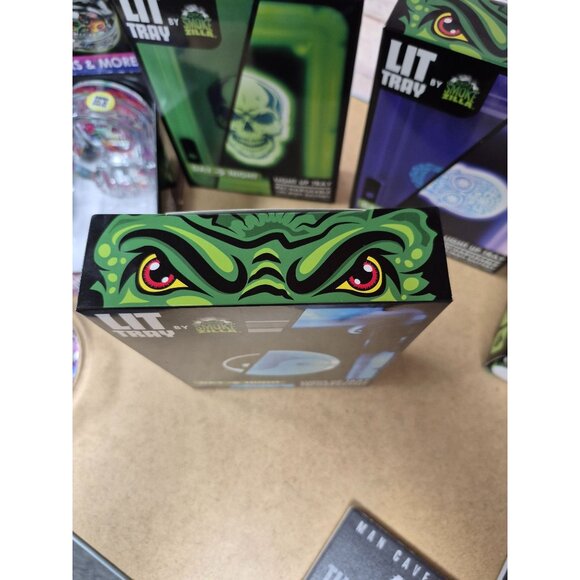 Smokezilla Lit Tray Light-Up Rechargeable Rolling Tray With Yin-Yang Design blac - Picture 6 of 6